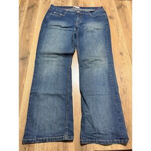 Duck Head Jeans Co Womens Size 18 Blue Denim Wide Leg Low Rise Y2K Flare Jeans